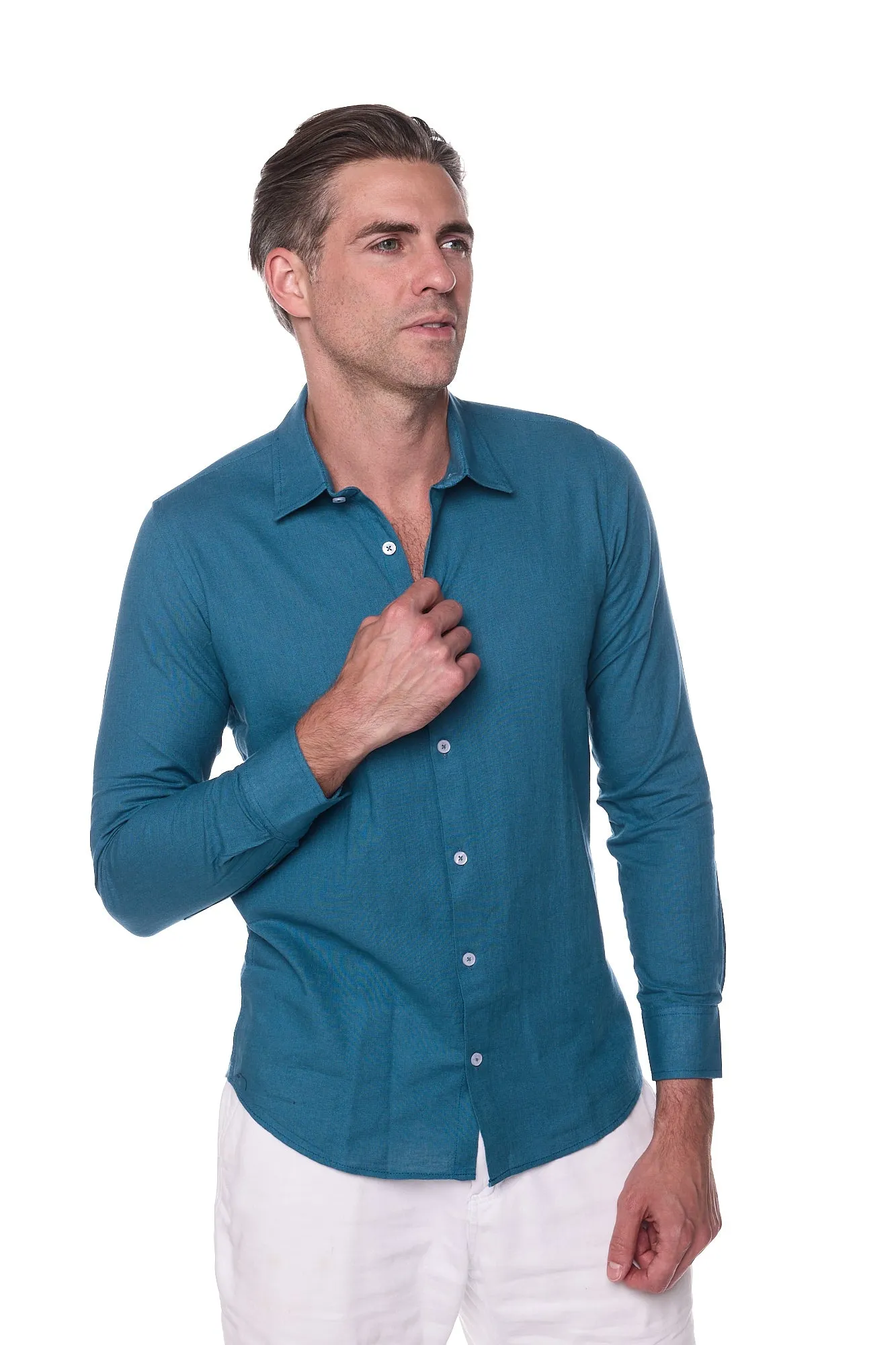 123 linen men shirts