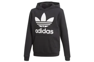 Adidas Kid's Unisex Originals Trefoil Hoodie Black/White