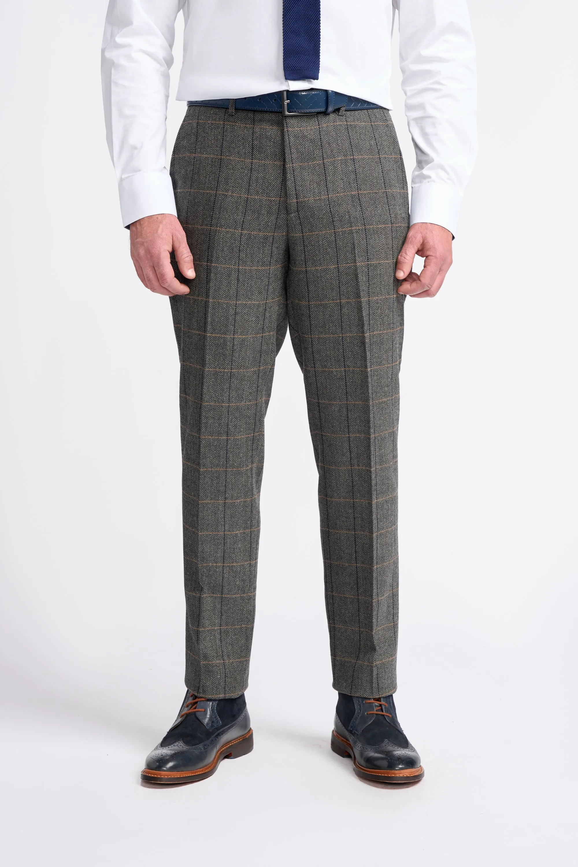 Albert Grey Long Tweed Three Piece Suit