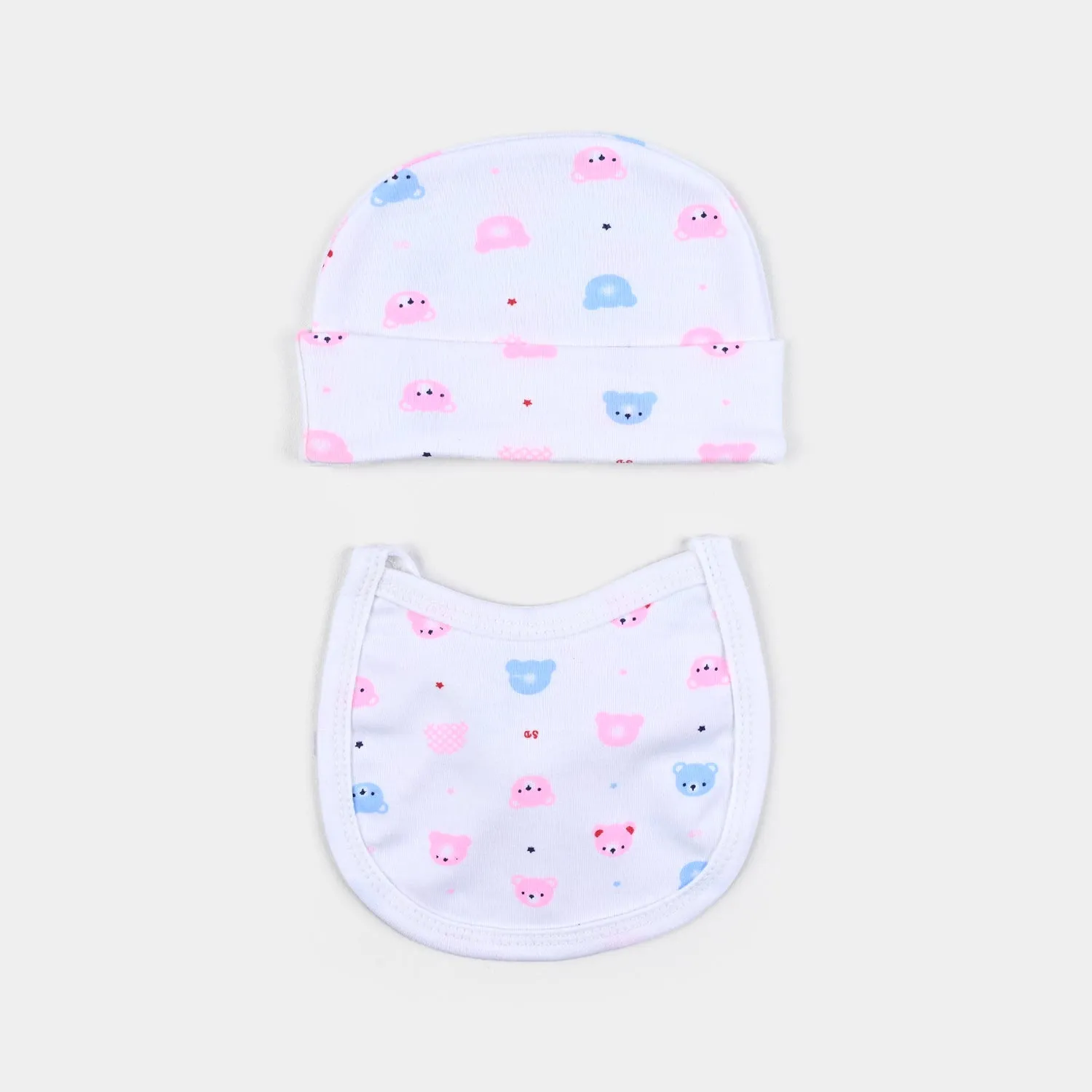 Baby Winter Suit Bear Pink 4PCs | 0-3M