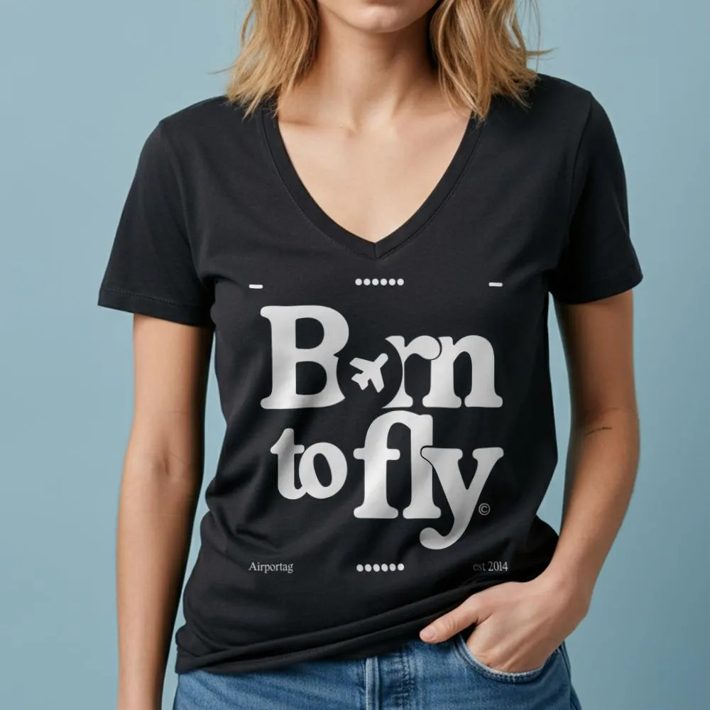 Born To Fly - Women's V-Neck T-Shirt