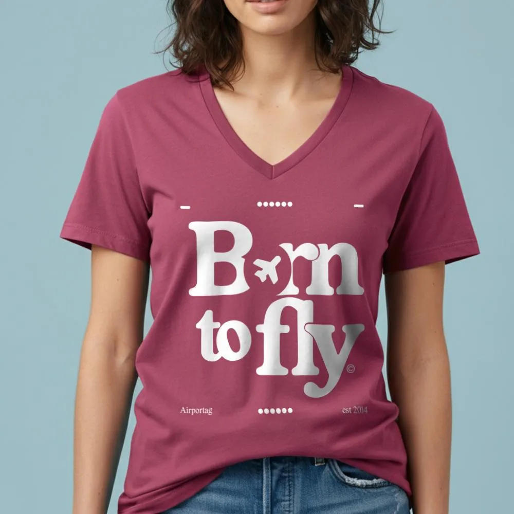 Born To Fly - Women's V-Neck T-Shirt