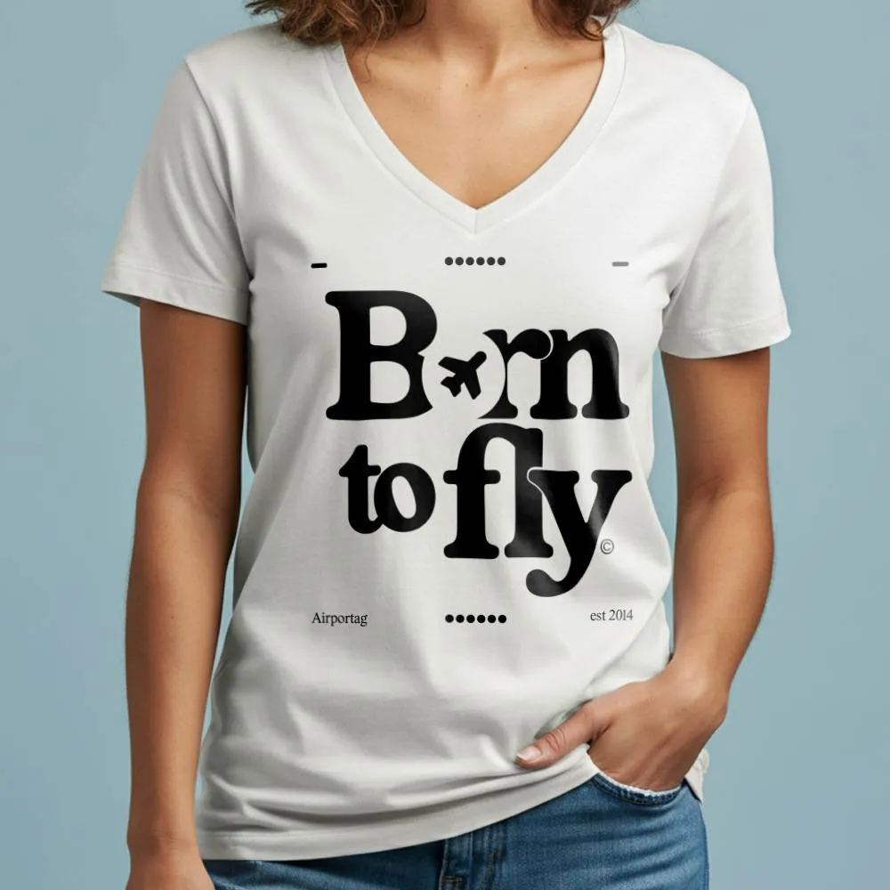 Born To Fly - Women's V-Neck T-Shirt