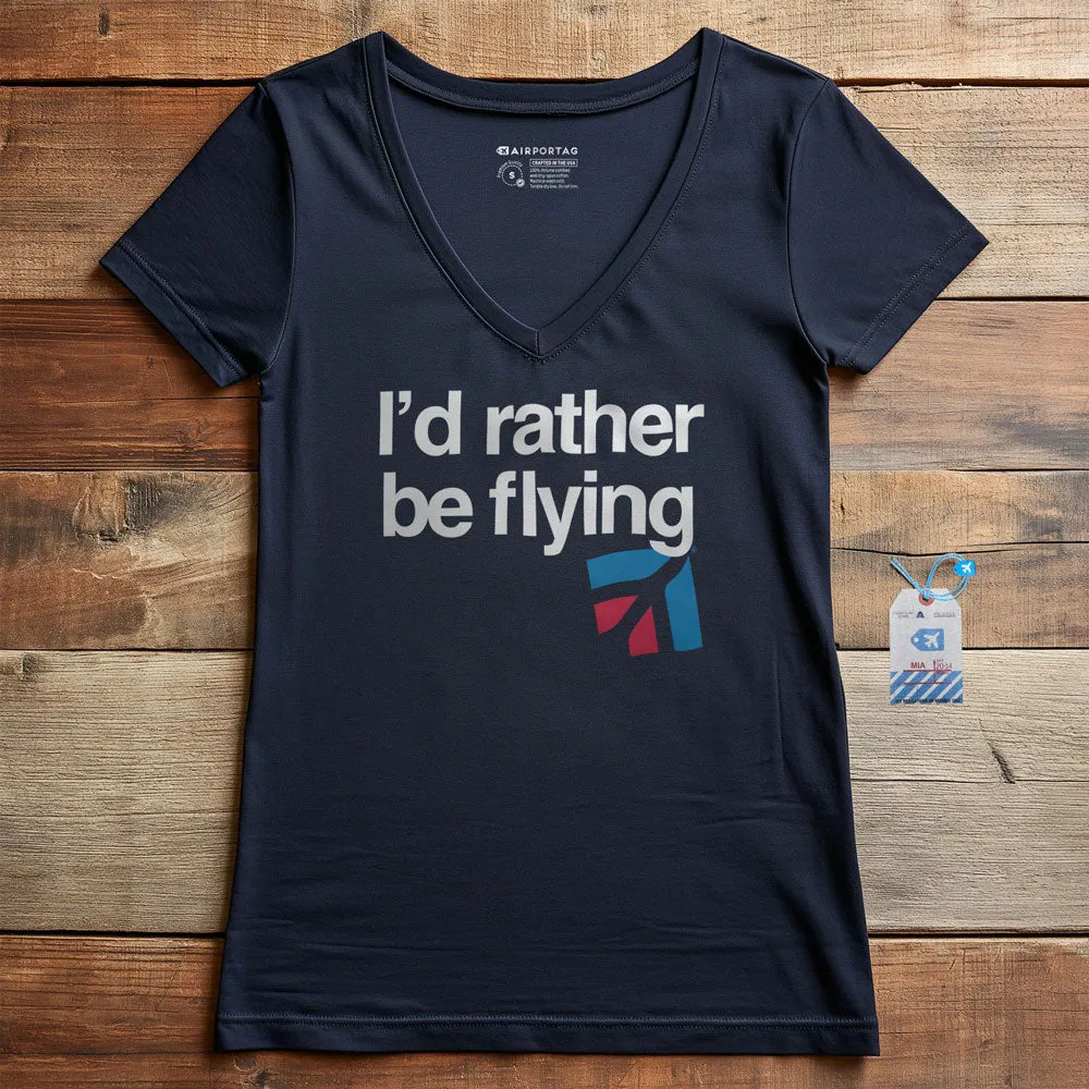 Cessna Rather be Flying - Women's V-Neck T-Shirt