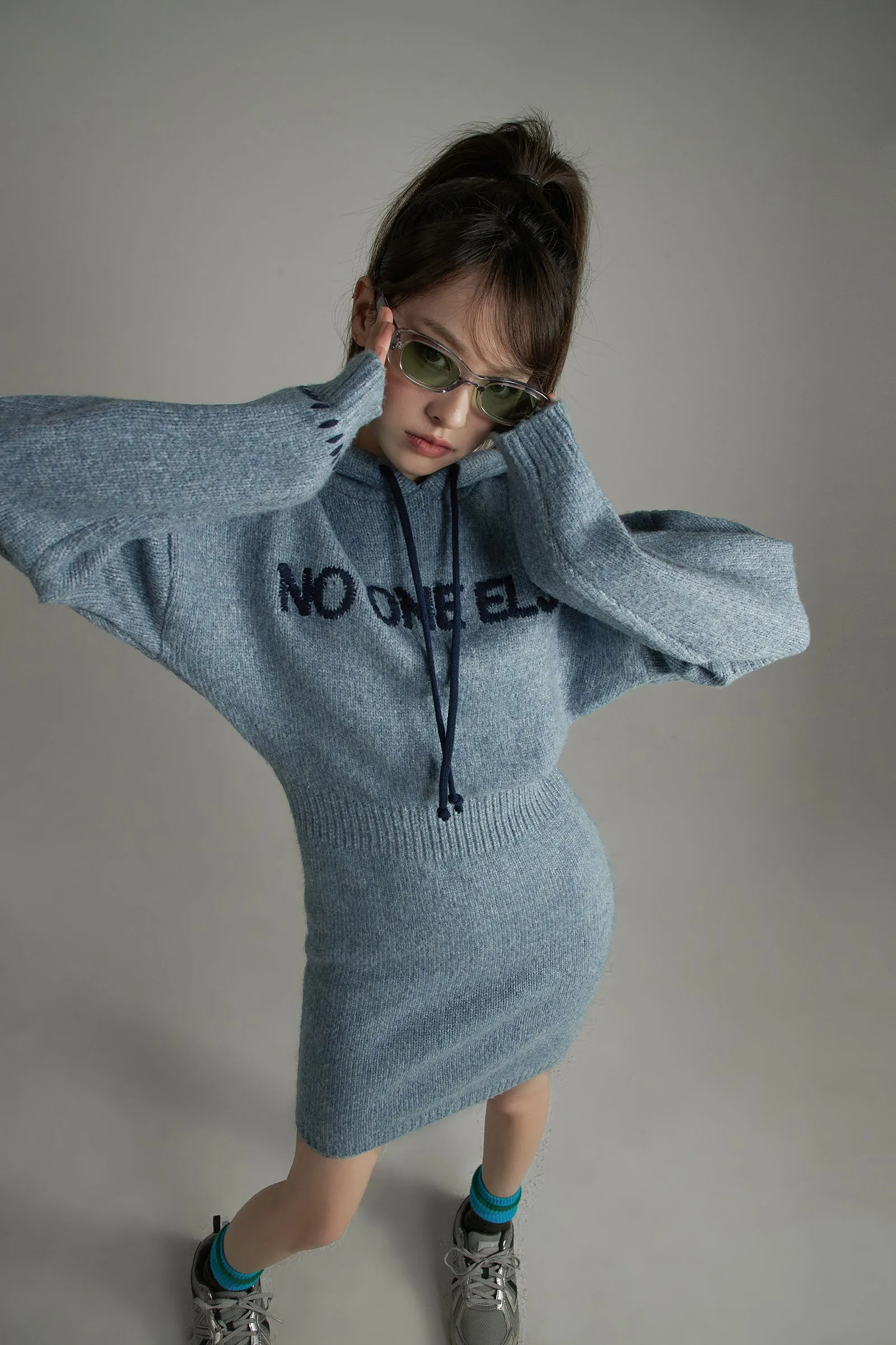 Cozy Hooded Knit Dress