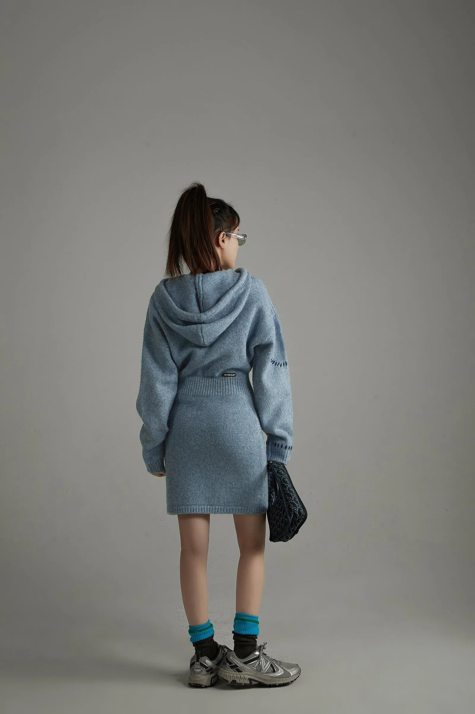 Cozy Hooded Knit Dress