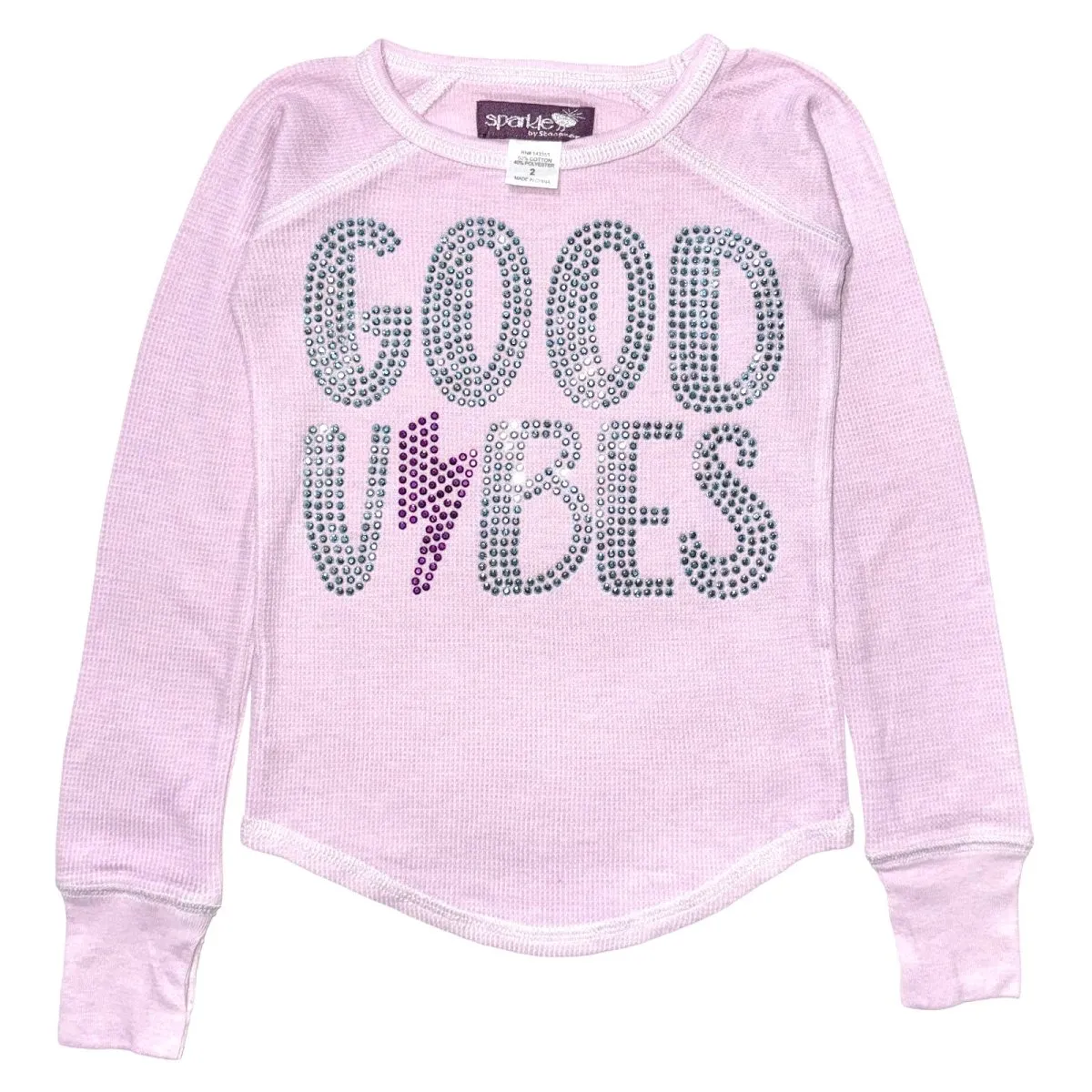 CRYSTAL GOOD VIBES LONG SLEEVE THERMAL TOP