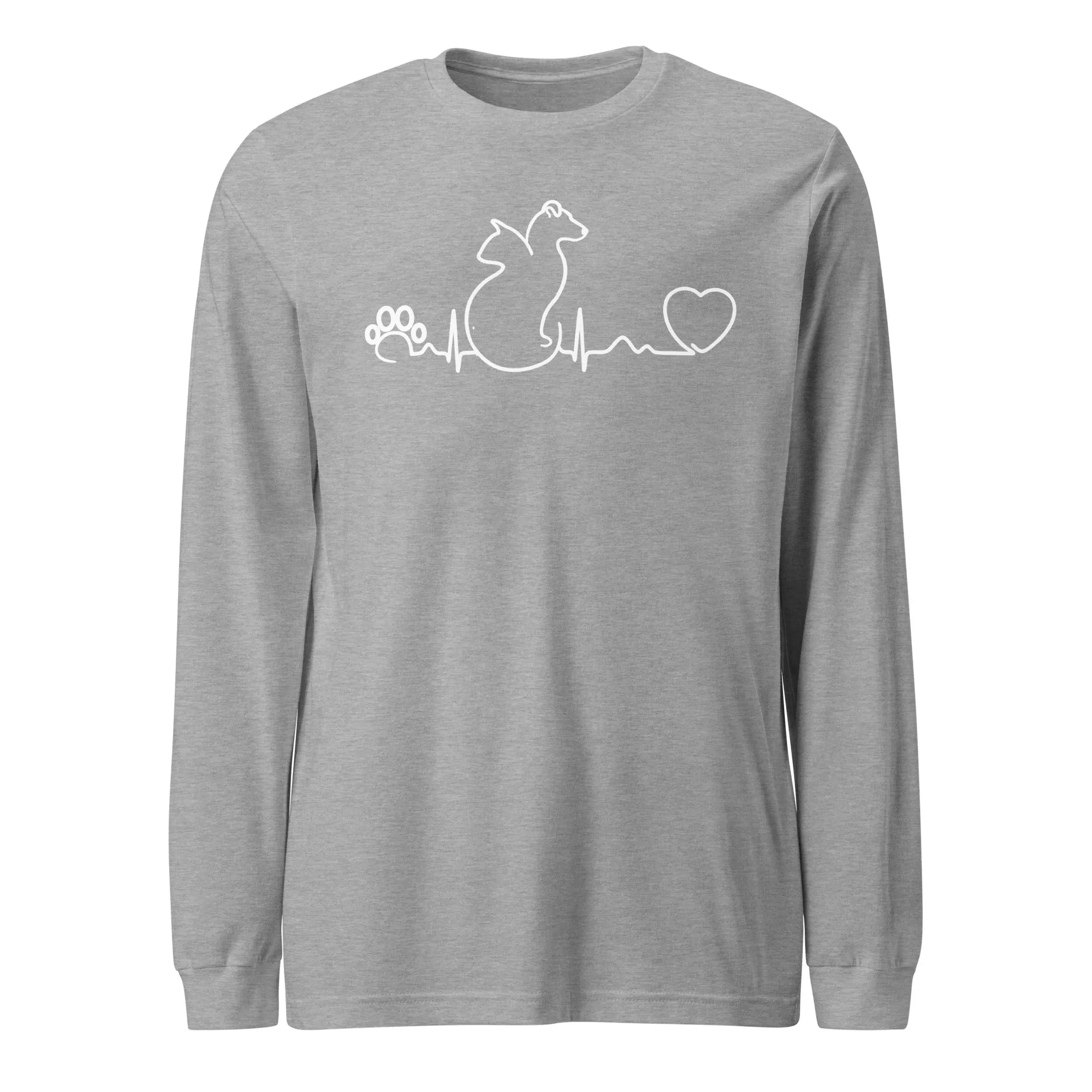 Dog and cat heartbeat Unisex Long Sleeve Tee