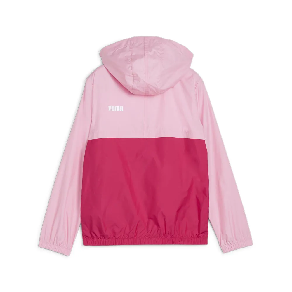 Essentials Color-Blocked Full Zip Windbreaker (Youth)