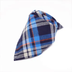 Furbud - Blue Winter Plaid Pet Bandana