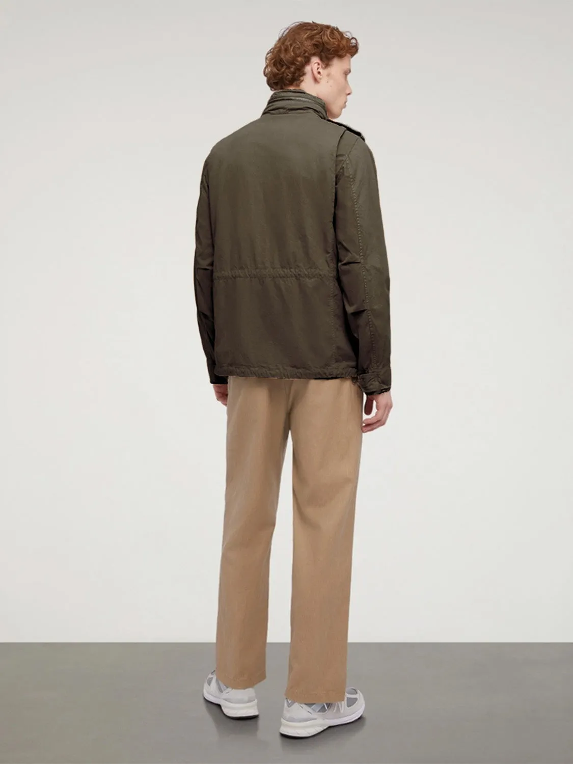 Gabardine Mini Field Jacket Khaki