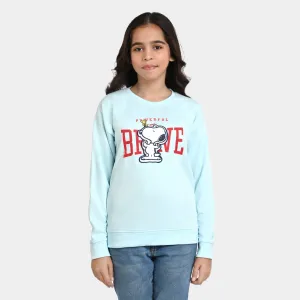 Girls Fleece Sweatshirt Brave-Light Blue