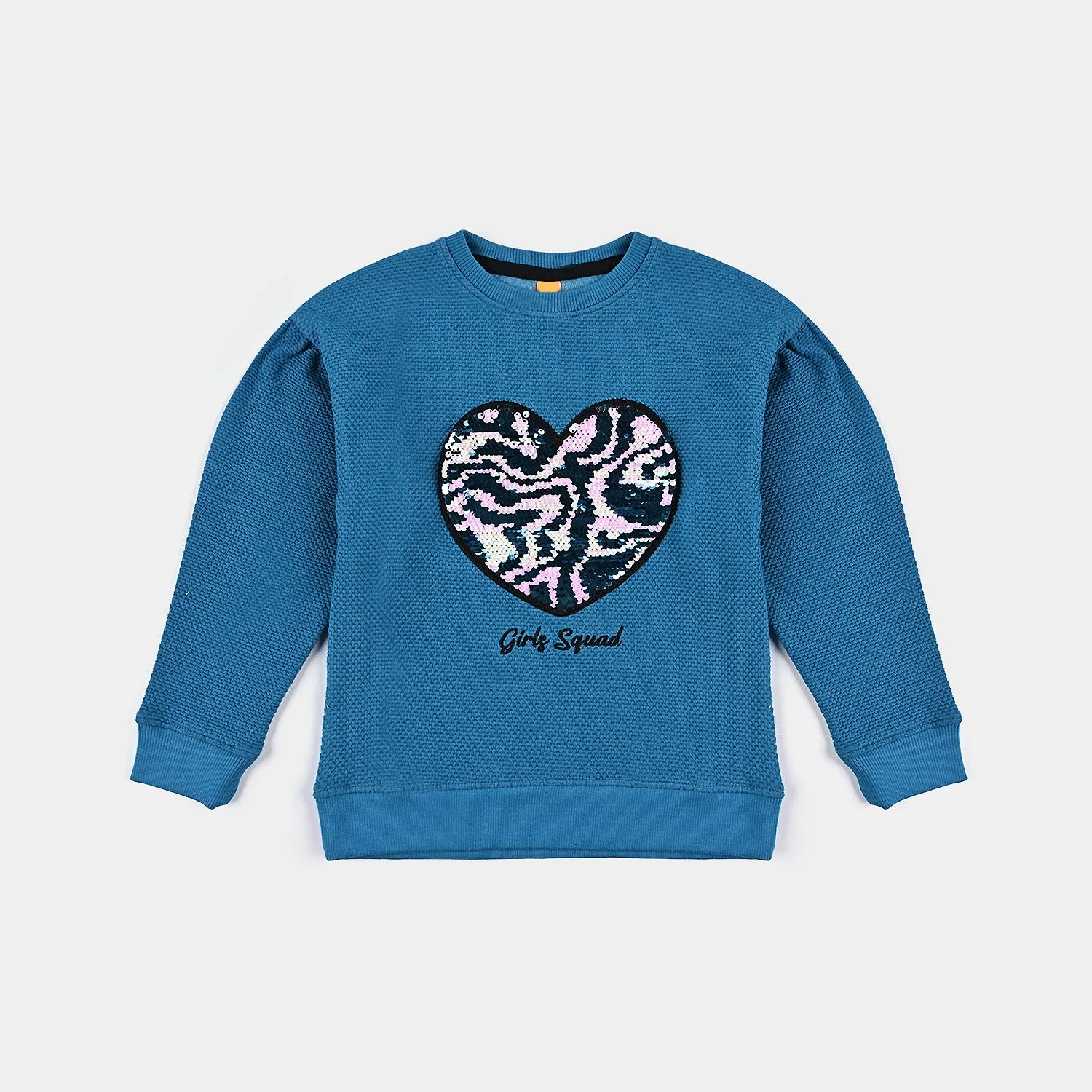 Girls Jacquard Sweatshirt Heart