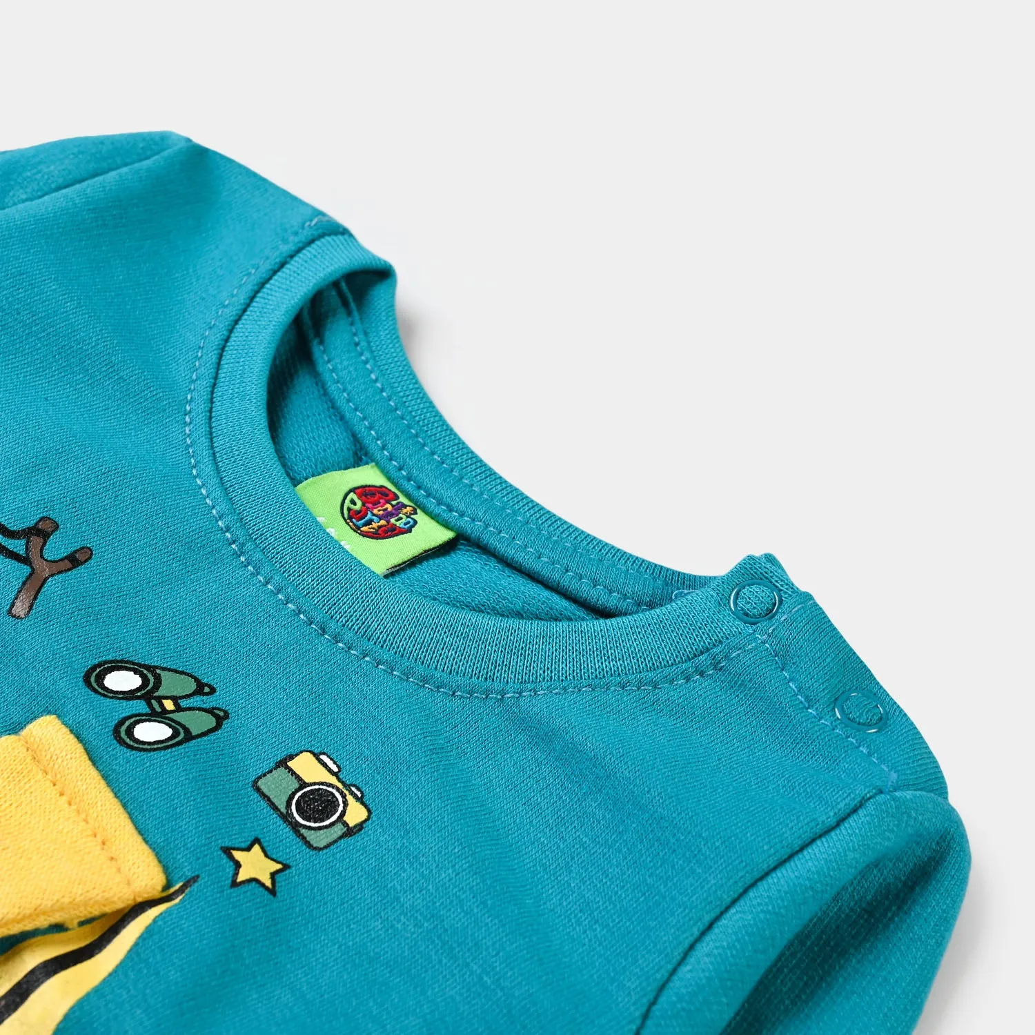 Infant Boys Fleece Sweatshirt Jungle Camp-C. Breeze