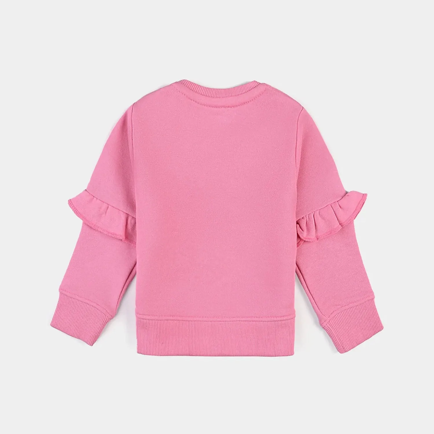 Infant Girls Cotton Terry Sweatshirt Character-Sachet Pink