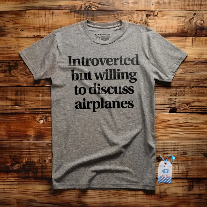 Introverted Discuss Airplanes - T-Shirt