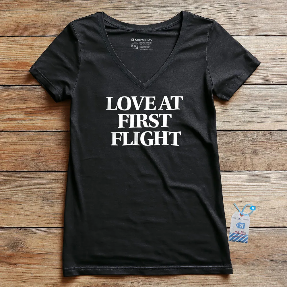 Love At First Flight - Women's V-Neck T-Shirt