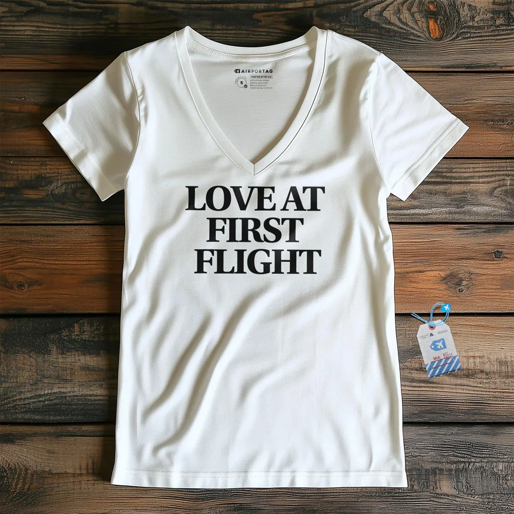 Love At First Flight - Women's V-Neck T-Shirt