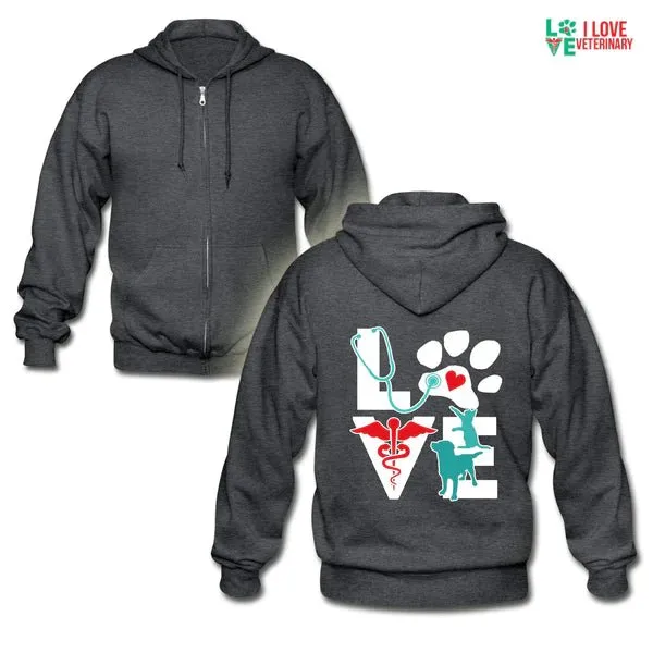 Love Dog and Cat Unisex heavy blend zip hoodie