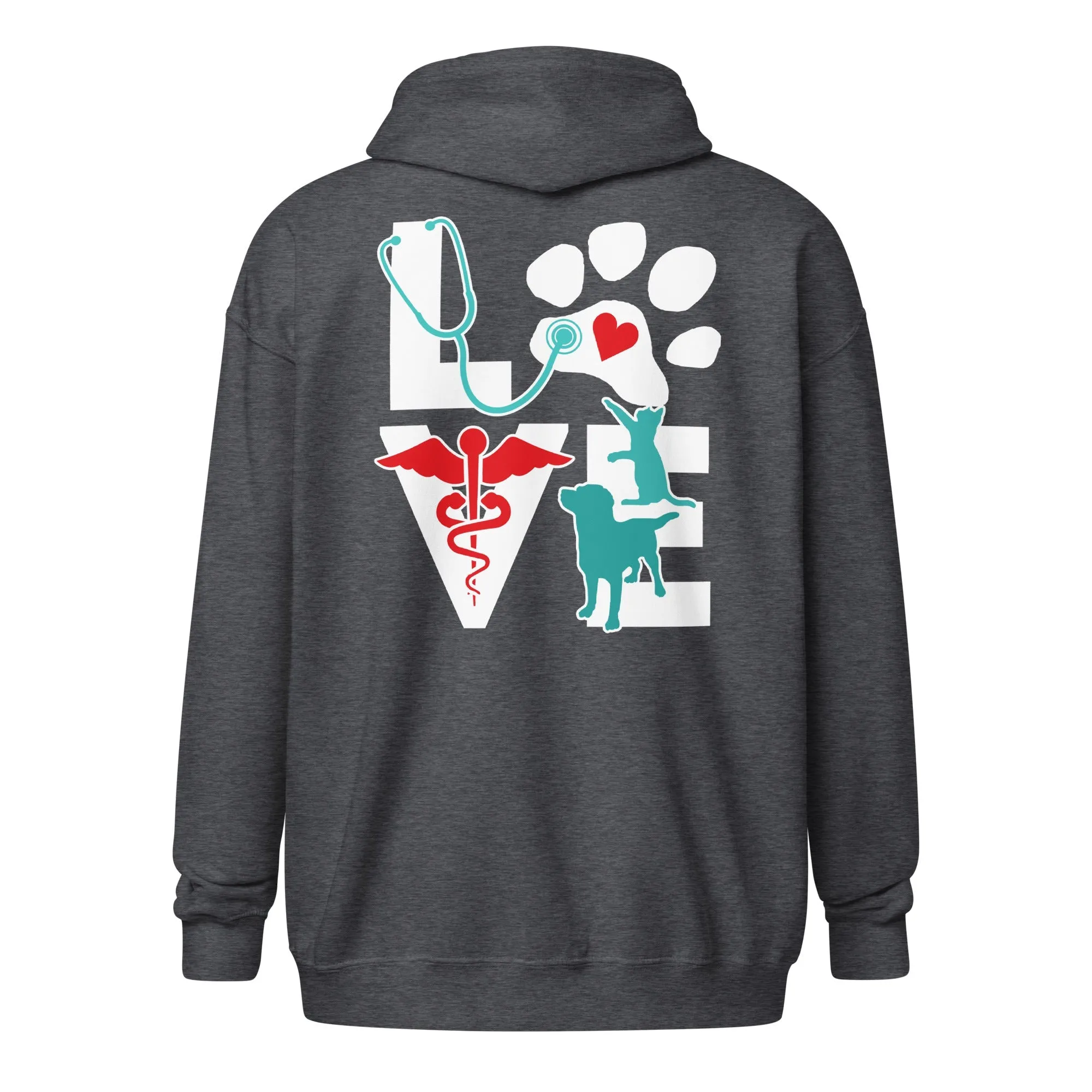 Love Dog and Cat Unisex heavy blend zip hoodie