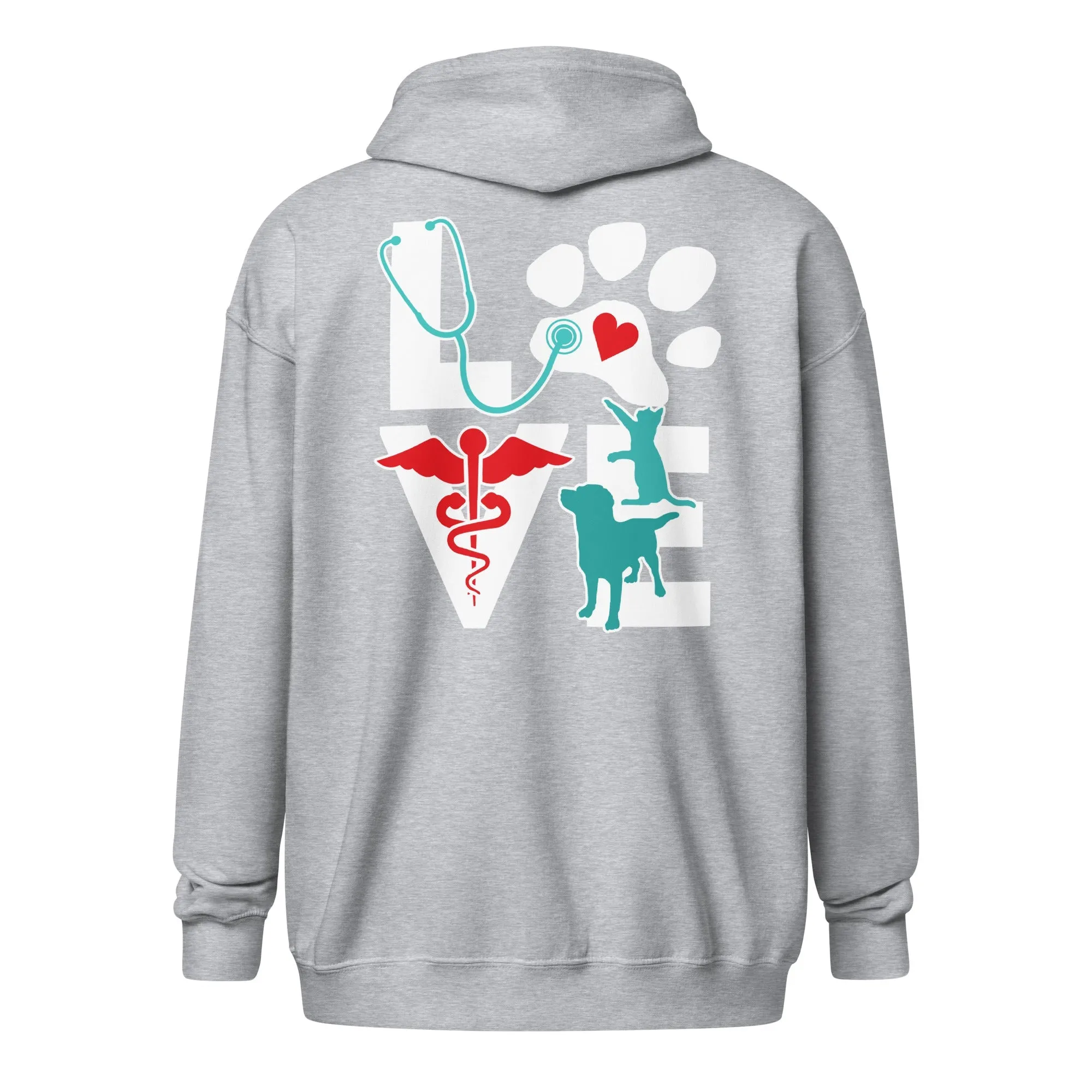 Love Dog and Cat Unisex heavy blend zip hoodie