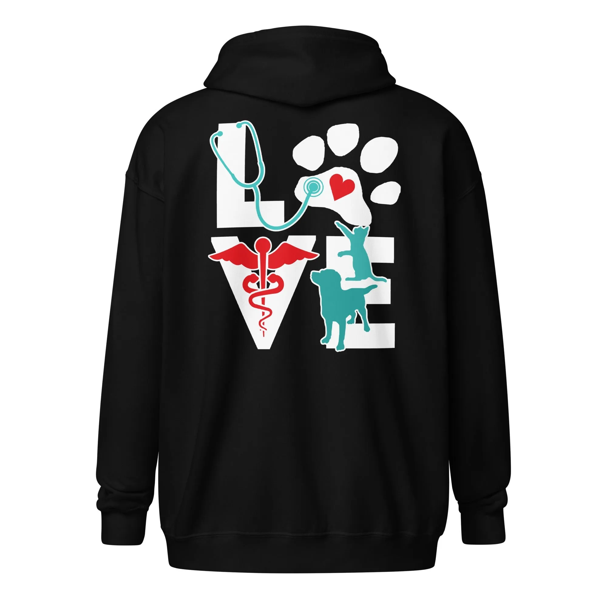 Love Dog and Cat Unisex heavy blend zip hoodie