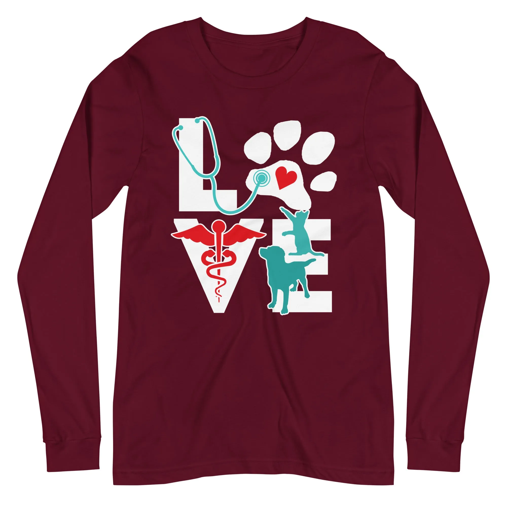 Love Dog and Cat Unisex Premium Long Sleeve T-Shirt