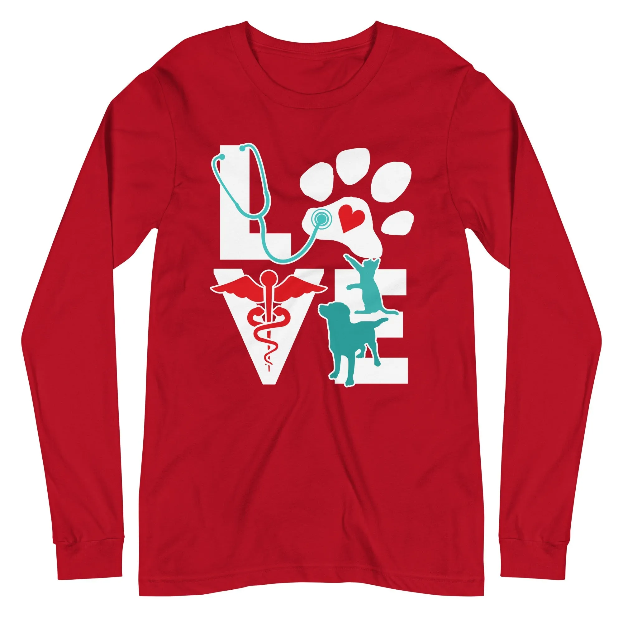 Love Dog and Cat Unisex Premium Long Sleeve T-Shirt