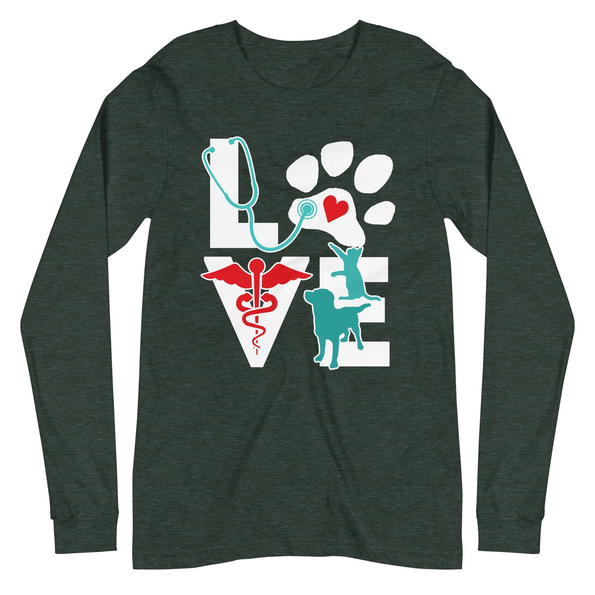 Love Dog and Cat Unisex Premium Long Sleeve T-Shirt