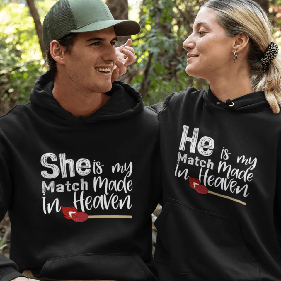 Matching Set for Couple: Match Made In Heaven Anniversary Gift Outfit