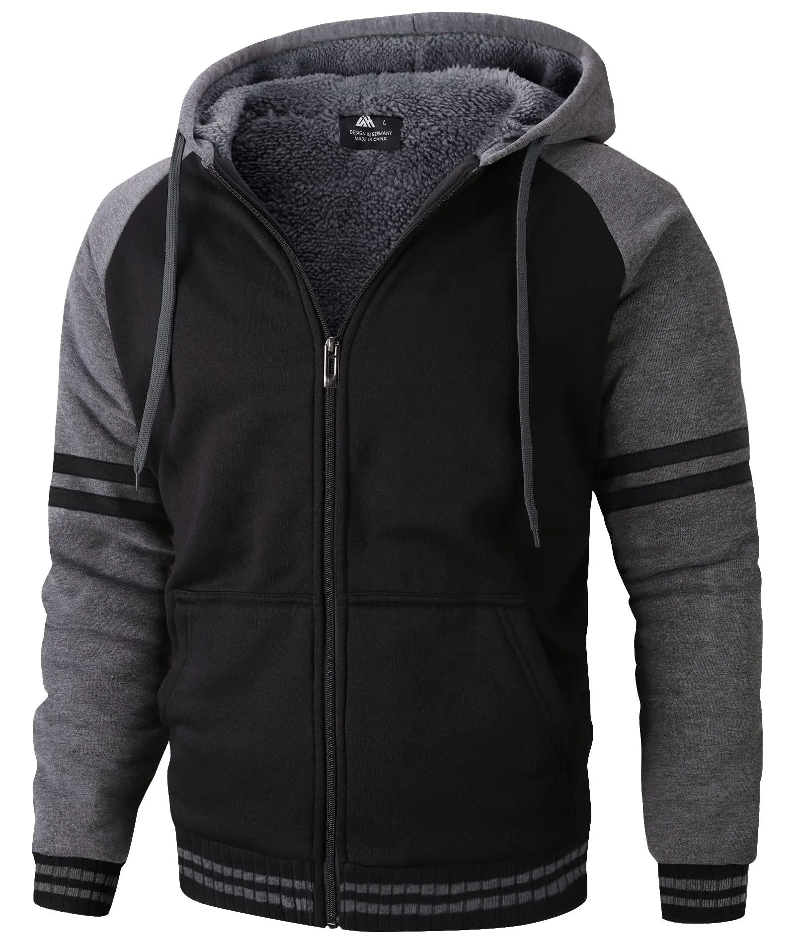 Men's Zipper Outwear Fleece Hoodie-ZPK007192