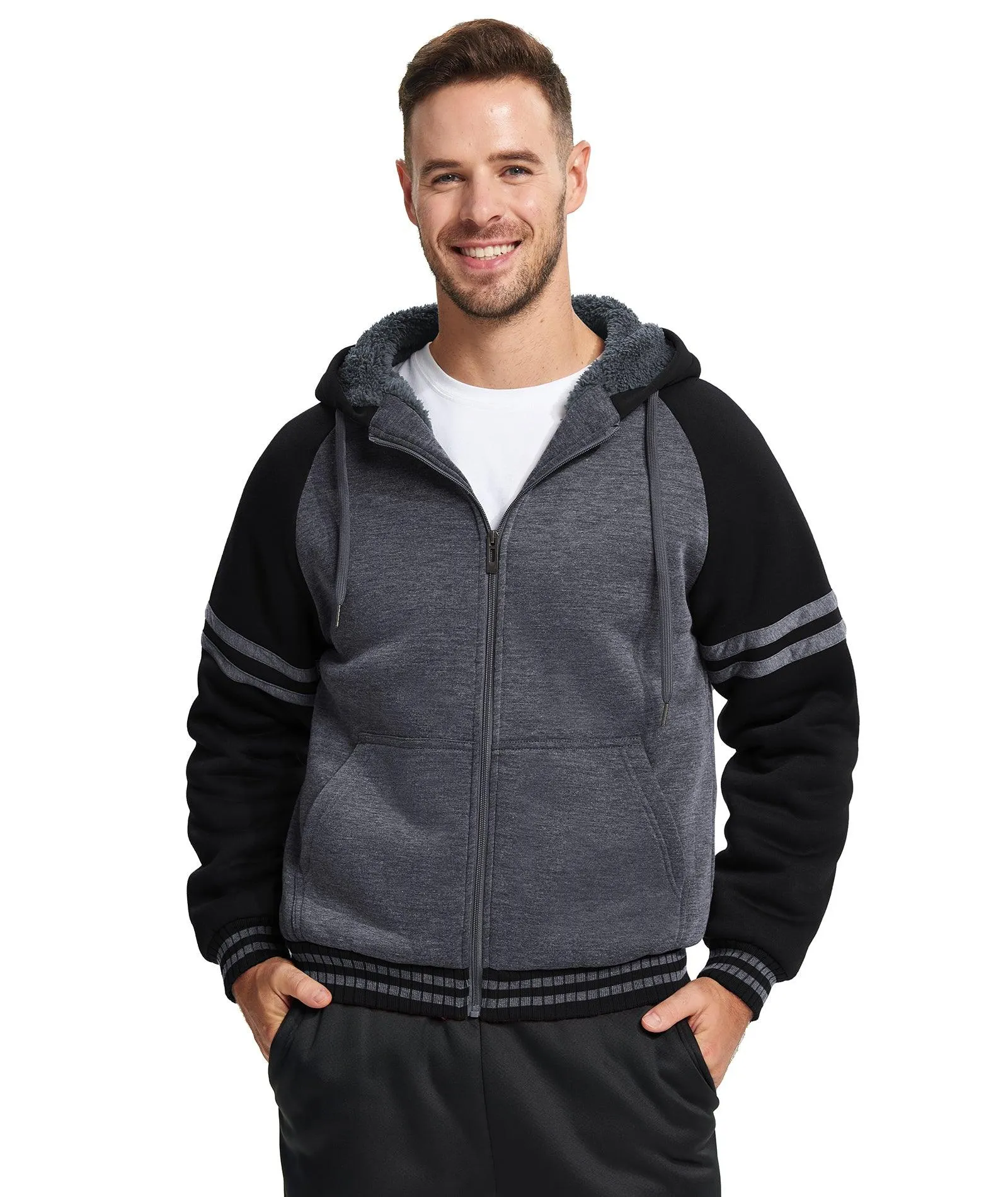 Men's Zipper Outwear Fleece Hoodie-ZPK007192