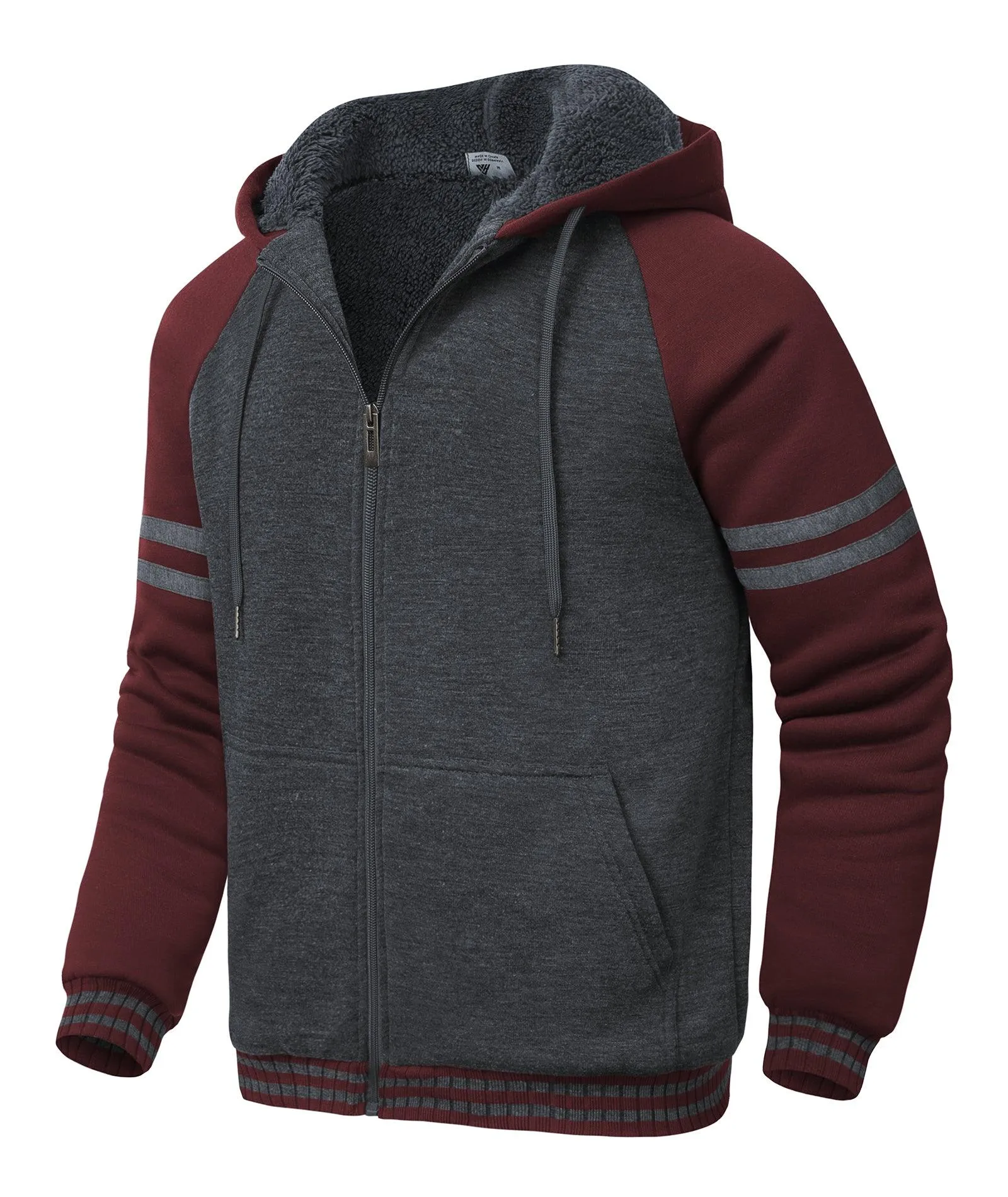 Men's Zipper Outwear Fleece Hoodie-ZPK007192