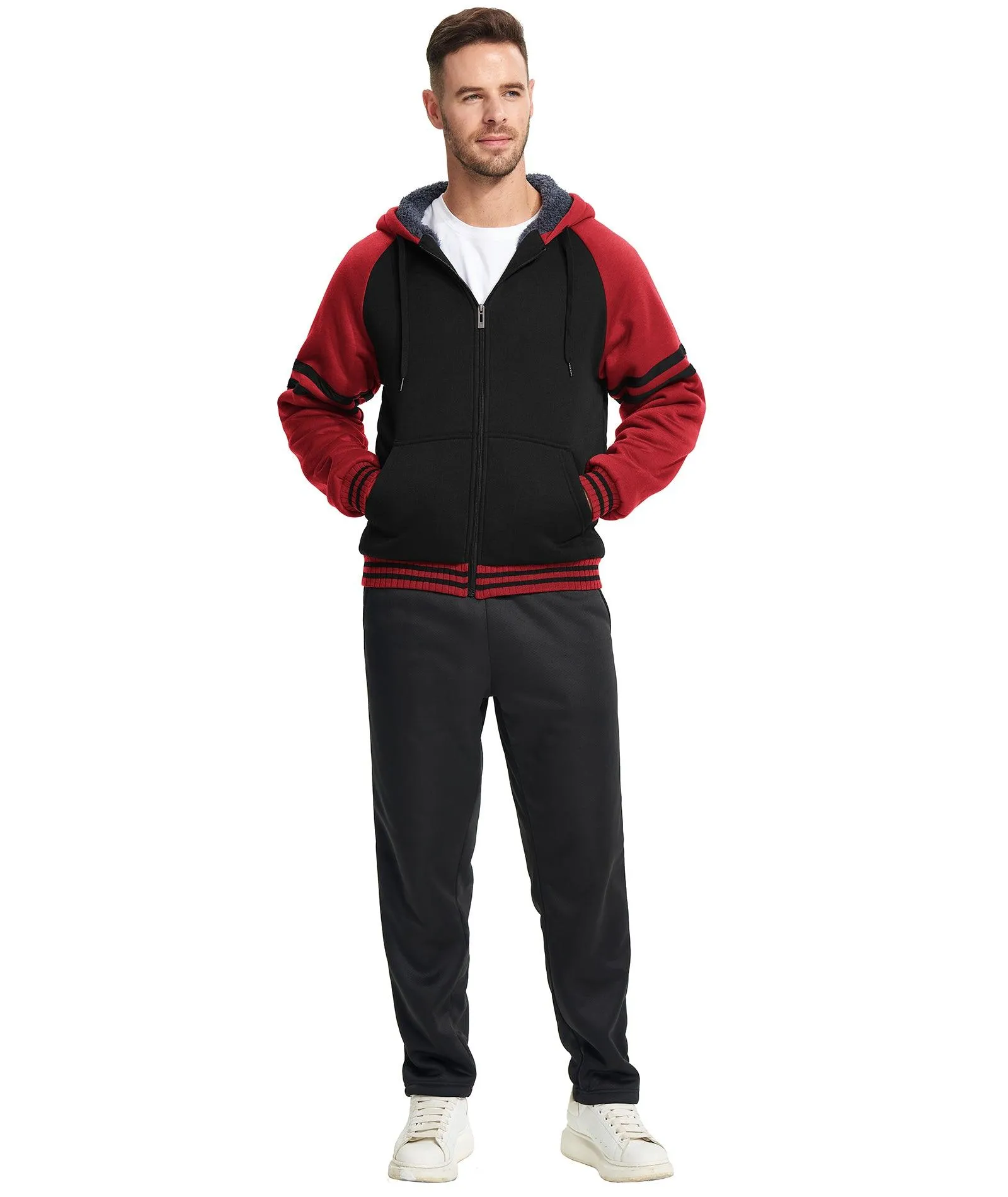 Men's Zipper Outwear Fleece Hoodie-ZPK007192