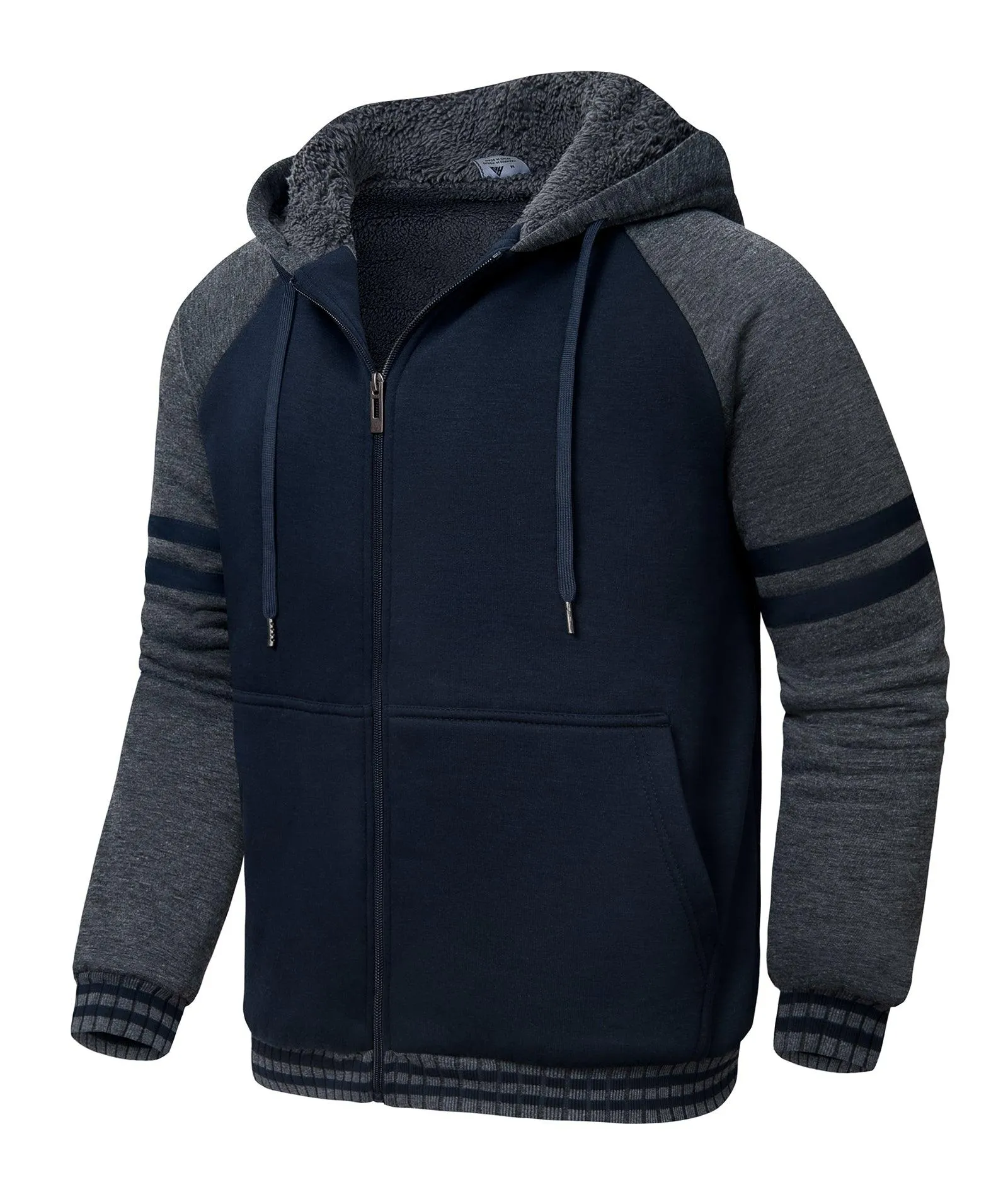 Men's Zipper Outwear Fleece Hoodie-ZPK007192