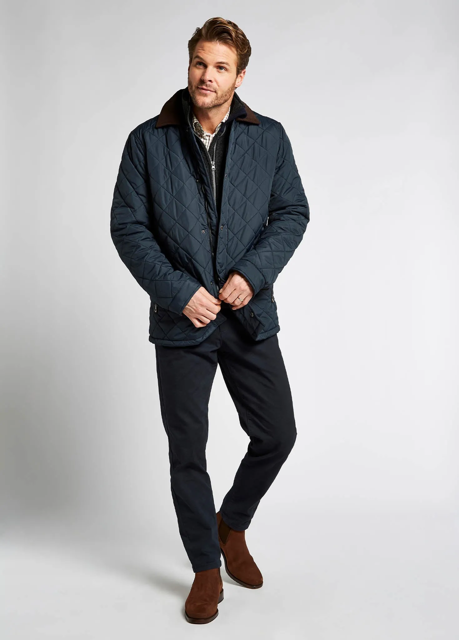 Mountusher Quilted Jacket - Navy