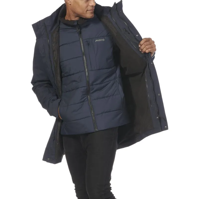 Musto Marina 3 in 1 Mens Waterproof Parka Jacket - Navy