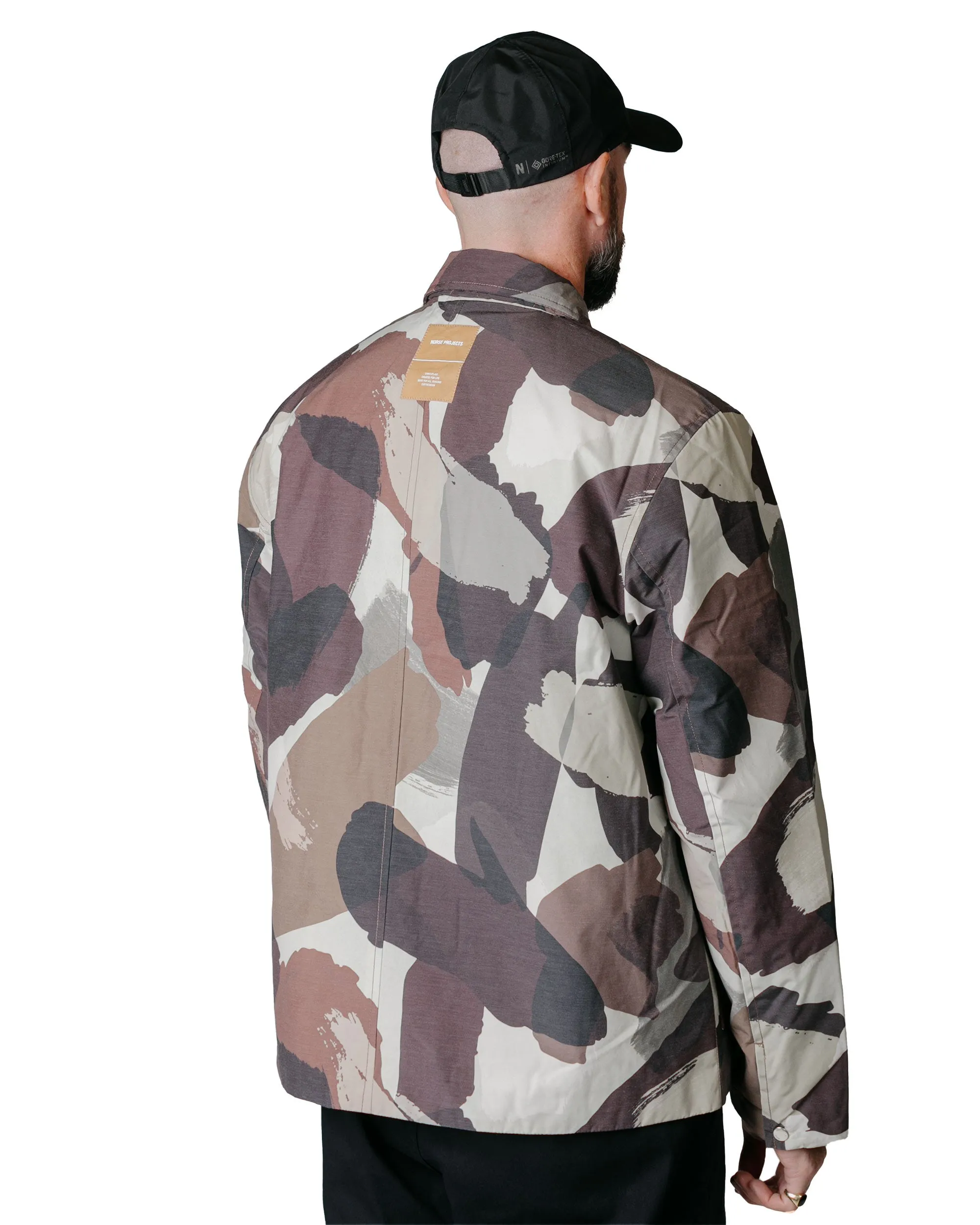 Norse Projects Pelle Camo Nylon Insulated Jacket Espresso