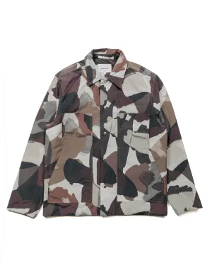 Norse Projects Pelle Camo Nylon Insulated Jacket Espresso