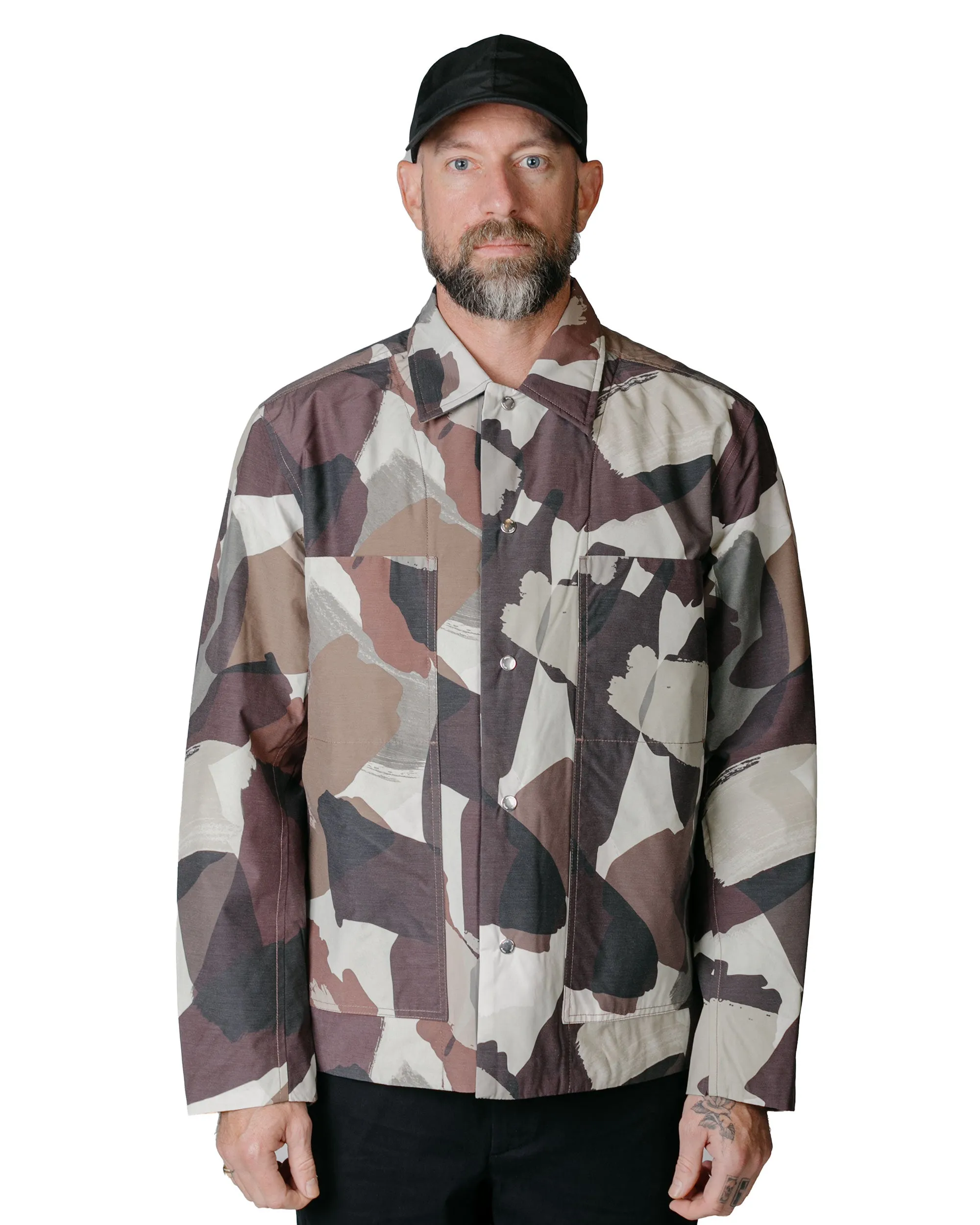 Norse Projects Pelle Camo Nylon Insulated Jacket Espresso