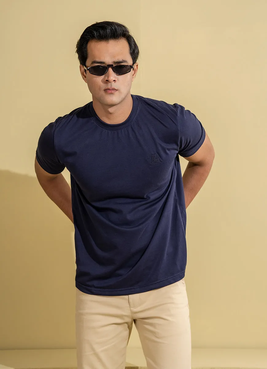 Plain-Blue, 100% Cotton, Basic T-Shirt