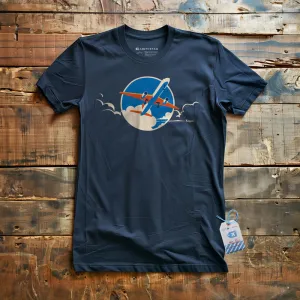 Plane Retro Sky - T-Shirt