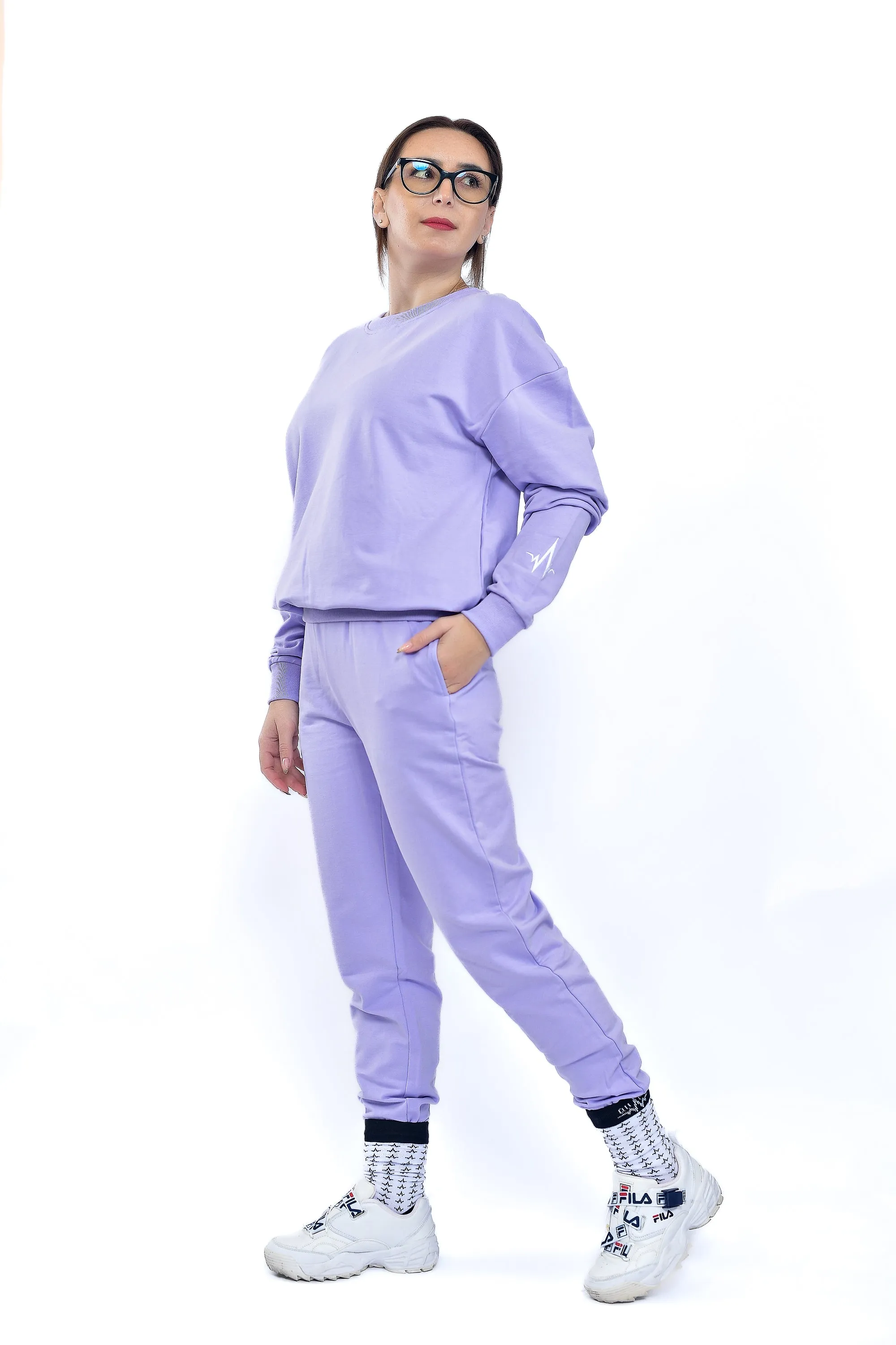 Q-One Women Sweater & Sweatpants (Purple)