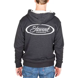 STEWART SURF OVAL SHERPA HOODY CHARCOAL