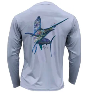 Tormenter Performance Men's Fishing Shirt - Sailfish Grey