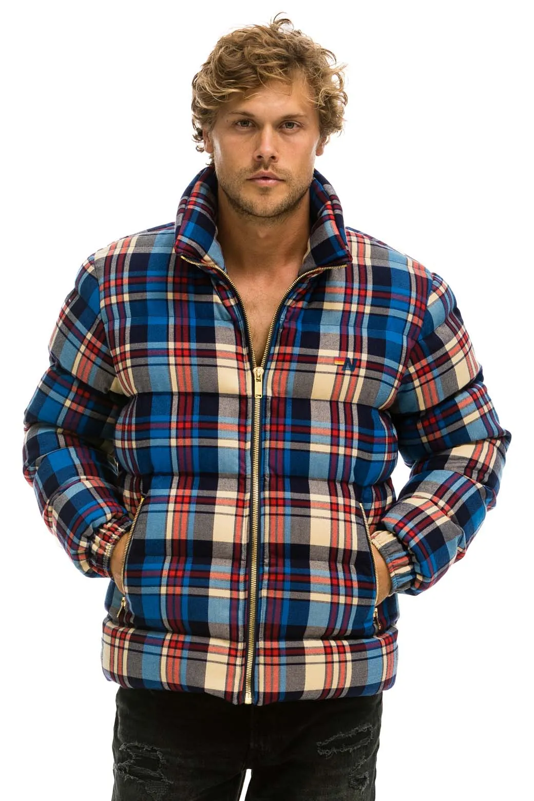 UNISEX PLAID TRAVELER JACKET - PATRIOT PLAID