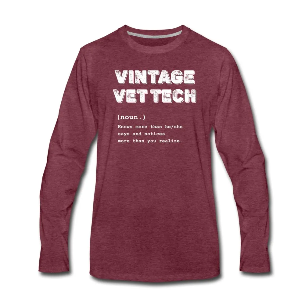 Vintage Vet Tech Unisex Premium Long Sleeve T-Shirt