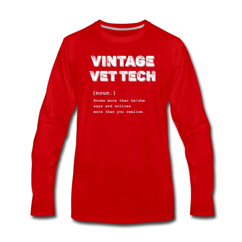 Vintage Vet Tech Unisex Premium Long Sleeve T-Shirt