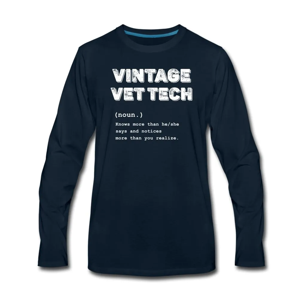 Vintage Vet Tech Unisex Premium Long Sleeve T-Shirt