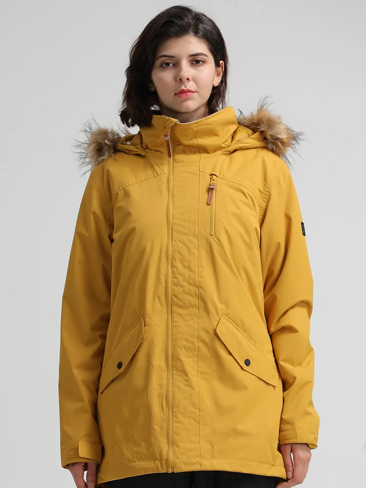 Yellow Warm Waterproof And Windproof Snowboard Jackets